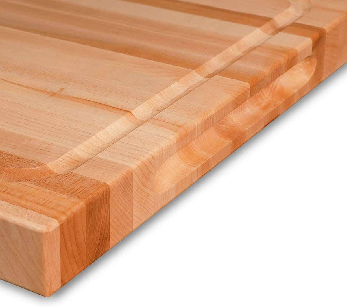 CONSDAN Wood Cutting Board for Kitchen, USA Grown Hardwood, 20 x 15, Hard Maple with Invisible Inner Handle, Prefinished with Food-Grade Oil, Suitable for Kitchen Edge Grain, 1-1/2" Thick