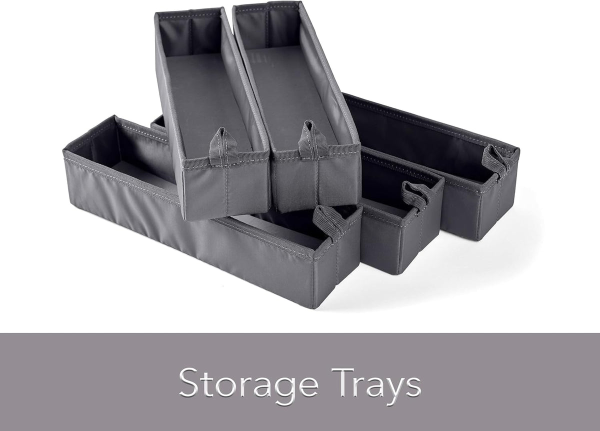 Covermates Keepsakes Flatware Storage Box - Stackable - Reinforced Handles - China Storage, Brown Heather