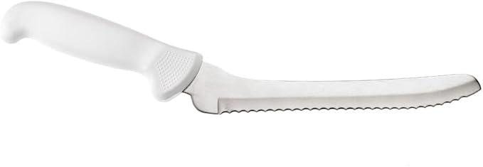 Mercer Culinary Ultimate White, 8 Inch Offset Bread Knife