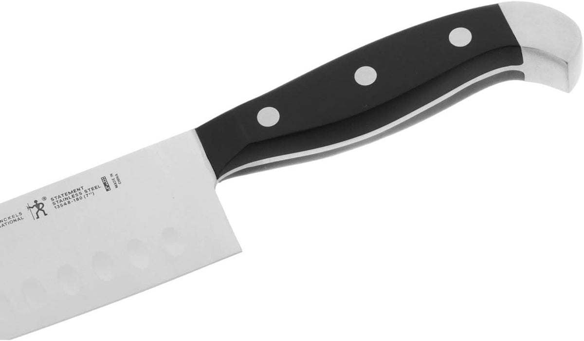 HENCKELS Premium Quality 12-Piece Knife Set with Block and Knife Sharpener, Razor-Sharp, German Engineered Knife Informed by over 100 Years of Masterful Knife Making, Brown Block