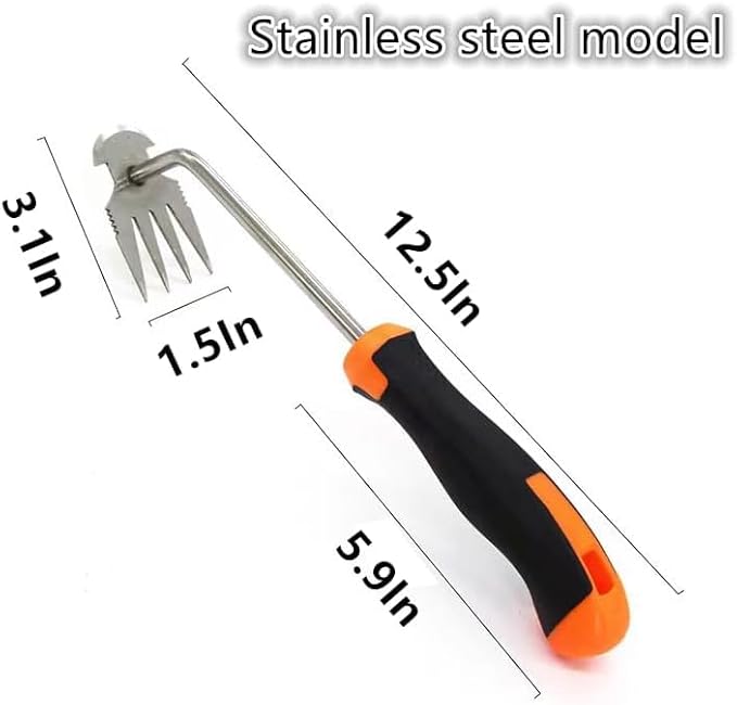 Weed Puller Tool, 2023 New Durable Garden Weed Pulling Tool, Portable Garden Weeder Tool for Vegetable Gardening Backyard Farm Planting & Weeding (Rubber Handle)