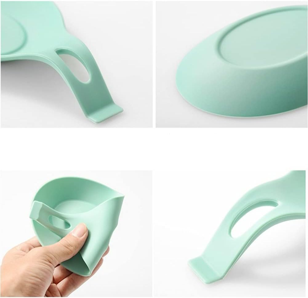 4-PACK Silicone Spoon Rest for Kitchen Counter, Kitchen Gadgets Organizer Kitchen Spoon Holder, Almond-Shaped Cooking Spoon Holder for Stove Top for Countertop