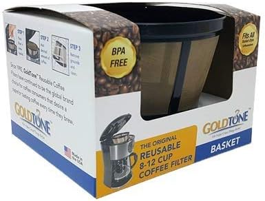 GoldTone Brand Reusable 8-12 Cup Basket Coffee Filter fits Cuisinart Basket Style Coffee Makers and Brewers. - BPA Free (2)