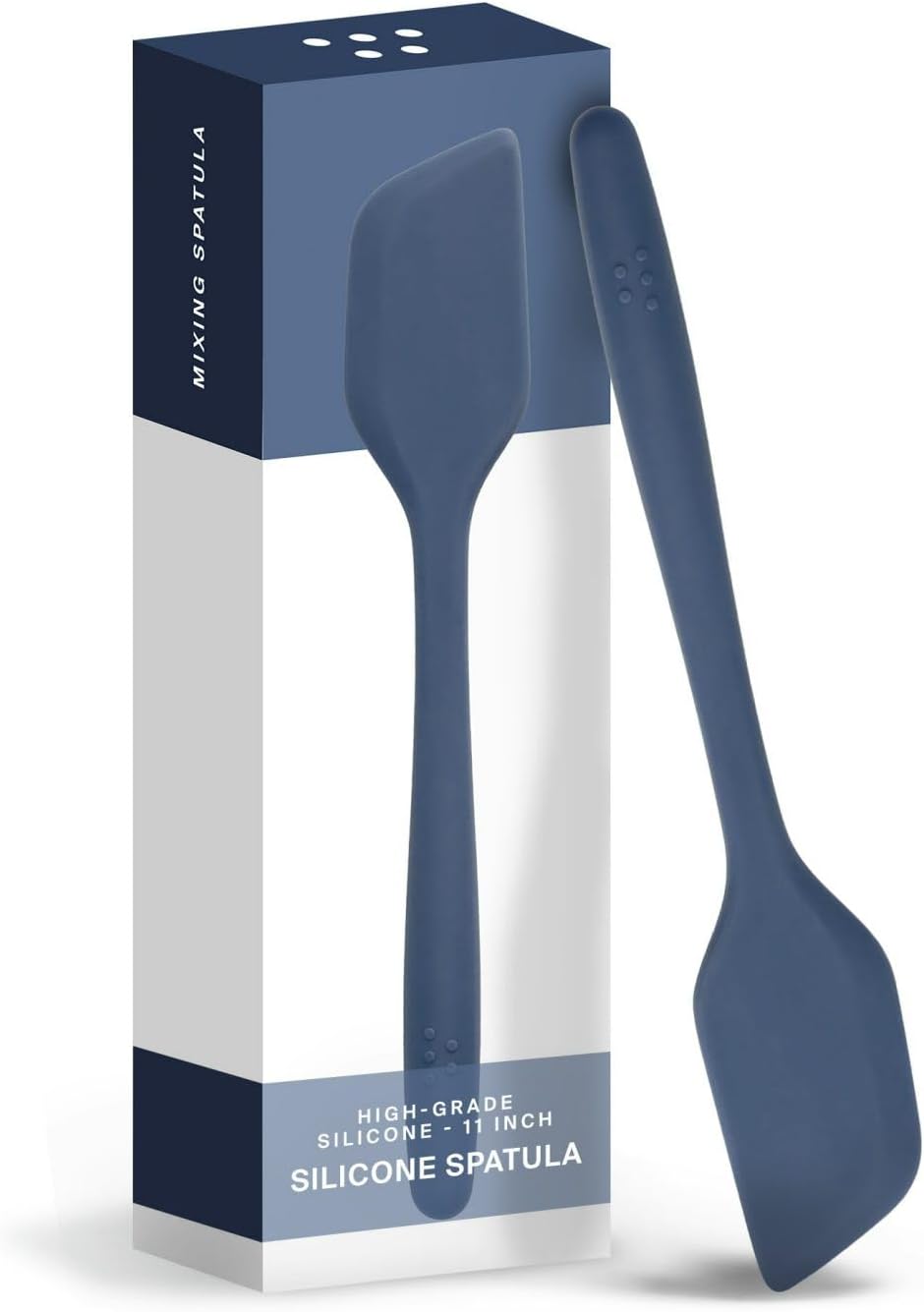 Misen Nonstick-Safe Silicone Spatula - Dishwasher Safe, Heat Resistant - Versatile Professional-Grade Kitchen Tool for Pancakes, Eggs, and Baking - Strong, Flexible, Durable Rubber Utensil - Blue