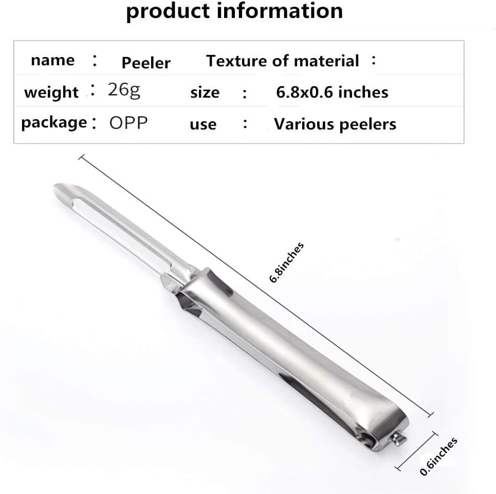 Aniso Kitchen vegetable peeler Stainless steel rotary peeler for vegetable and carrot fruit，with ergonomic safety and control handle-Dishwasher Safety