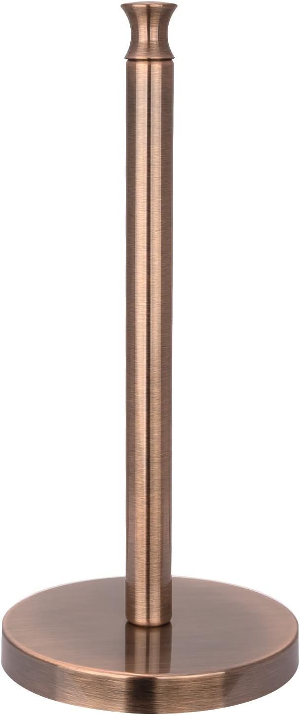 Akicon Paper Towel Holder Stand for Kitchen Countertop & Dining Room Table (Antique Copper, Modern)
