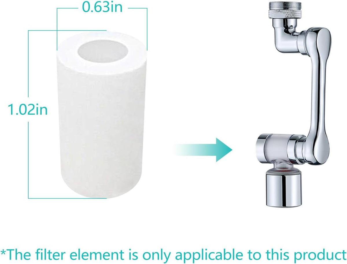 5Pcs Filter Elements, for 1080°Swivel Faucet Aerator Extension with Filter