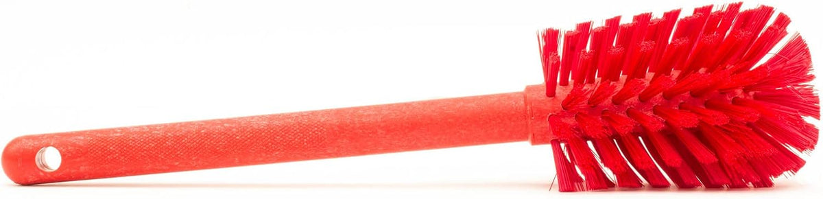 SPARTA Large Water Bottle Brush Ideal for Wide-Mouth Jars, Bottles and Tumblers, Dishwashing Tool with Handle for Home and Commercial Kitchens, Plastic, 12 Inches, Red, (Pack of 6)