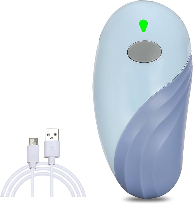 Rechargeable Auto Electric Can OpenerTouch Side Cut Opener Open Your Cans with A Simple Press of Button - Automatic,Smooth Edge,Food-Safe,for Kitchen for Seniors with Arthritis Small Size (Blue)