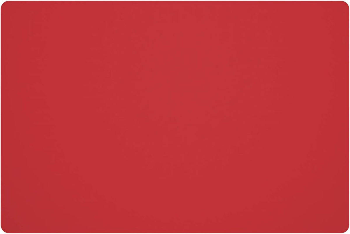 Silicone Placemats, Food-Grade Non-Slip Waterproof, Dining, Stain Resistant, Countertop Protector, Kitchen Counter Mat, Heat Resistant, Baking mat Dishwasher Safe (23.6"×15.7"-1pack, Red)
