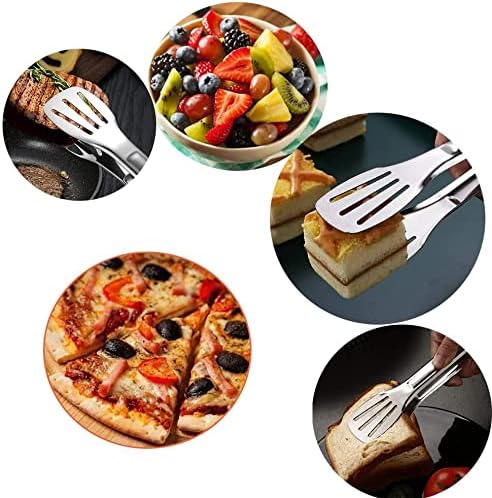 Serving Tong Kitchen Tongs,Buffet Tongs, Stainless Steel Food Tong Serving Tong,small tongs 6 Pack (7 Inch)
