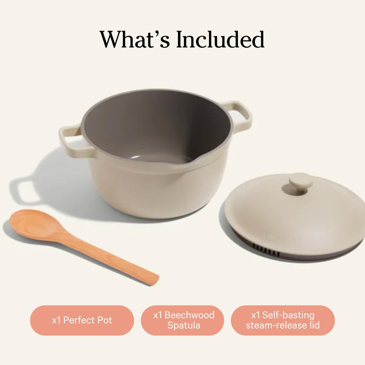 Our Place Perfect Pot - Mini 2.5 Qt Nonstick Ceramic Sauce Pan with Lid | Versatile Cookware for Stovetop and Oven | Steam, Bake, Braise, Roast | PTFE and PFOA-Free | Toxin-Free, Easy to Clean | Steam