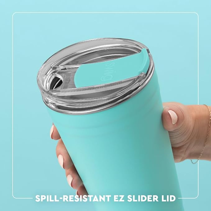 Swig Life 24oz Party Cup, Stackable Insulated Travel Coffee Tumbler with EZ Slider Lid, Cup Holder Friendly, Stainless Steel 24 oz Tumbler, Reusable Mug (Saturdays In Columbia SC)