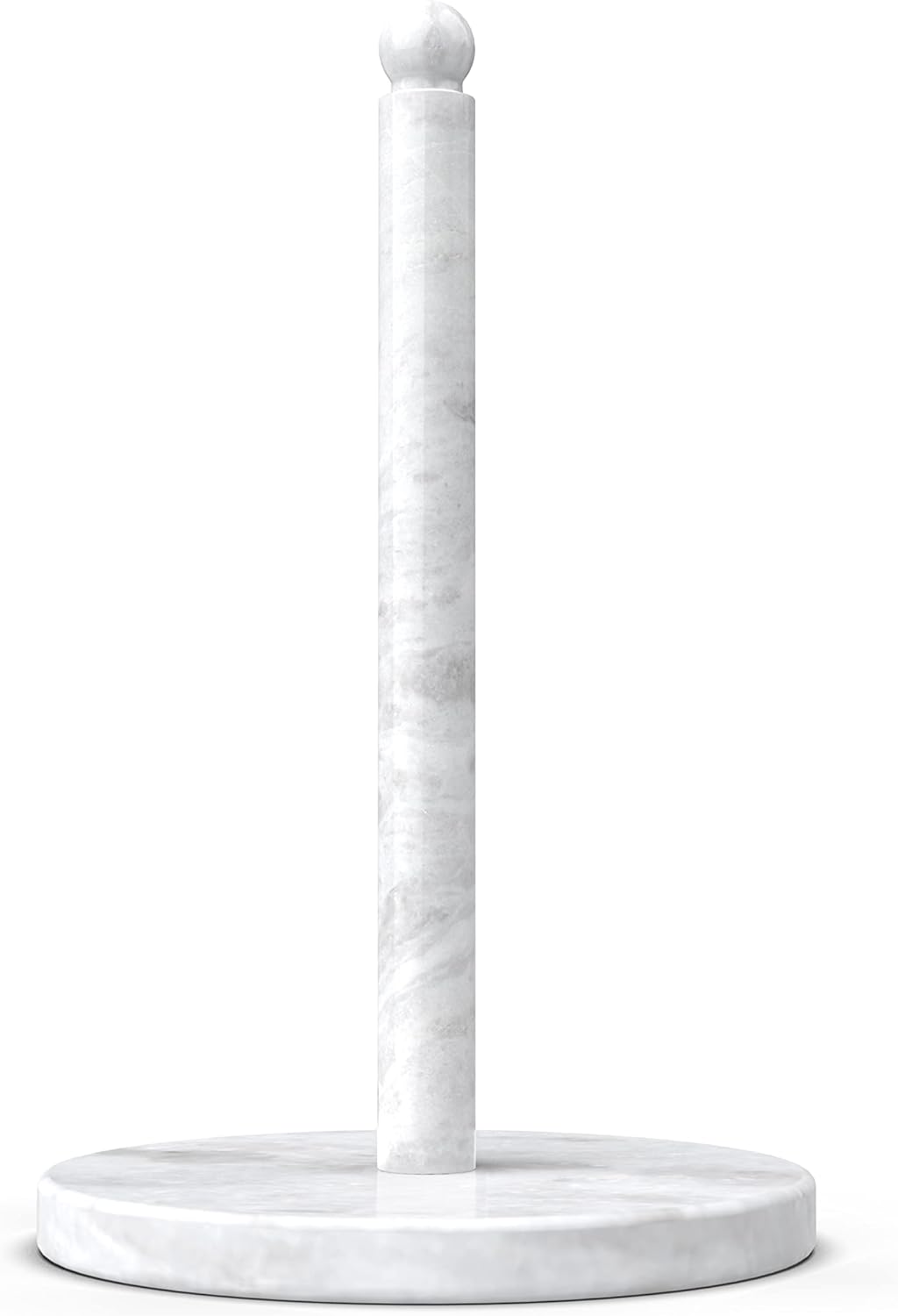 Koville African Natural Marble Paper Towel Holder Countertop, Genuine Stone Paper Towel Holder Stand for Kitchen Storage, for Standard or Jumbo-Sized Rolls(Namib Fantasy)