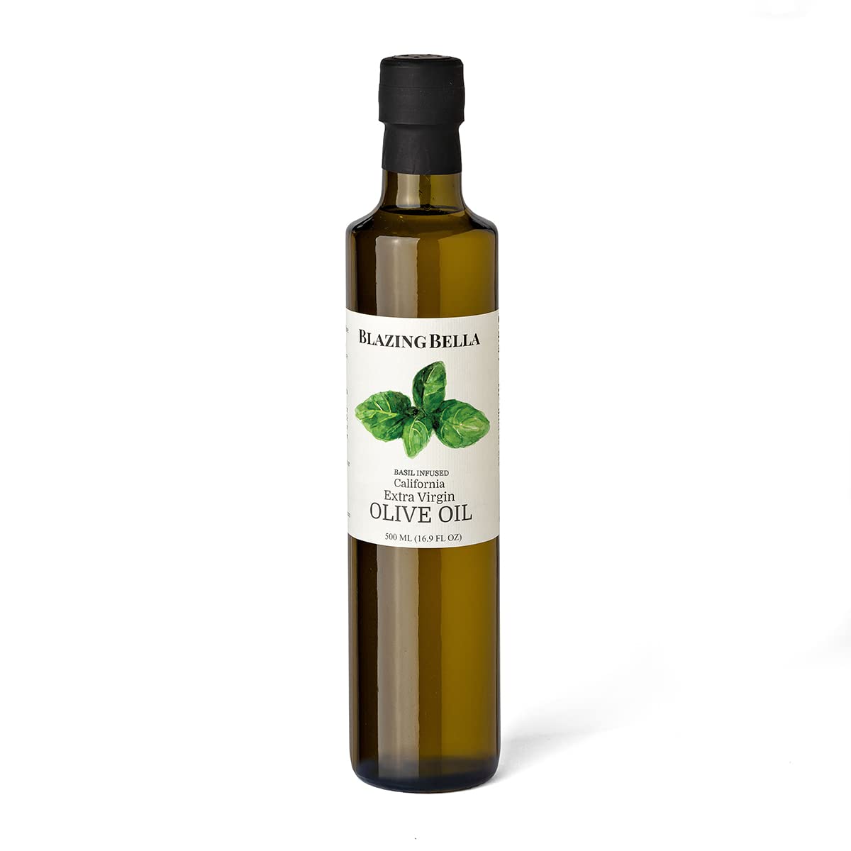 Blazing Bella Extra Virgin Olive Oil (Basil, 16.9 Fl Oz (Pack of 1))
