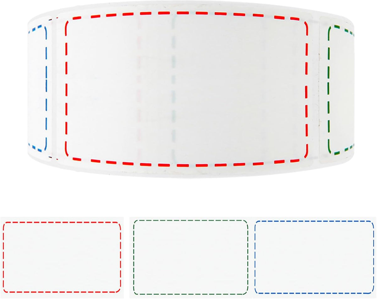 500 Removable Freezer Labels, 2x3 inches Water Oil Waterproof Stickers to Write on for Bottles Canning Containers Jars Pantry Organization Paper Name Clothes Tags Box Storage Bins Daycare, 3 Color