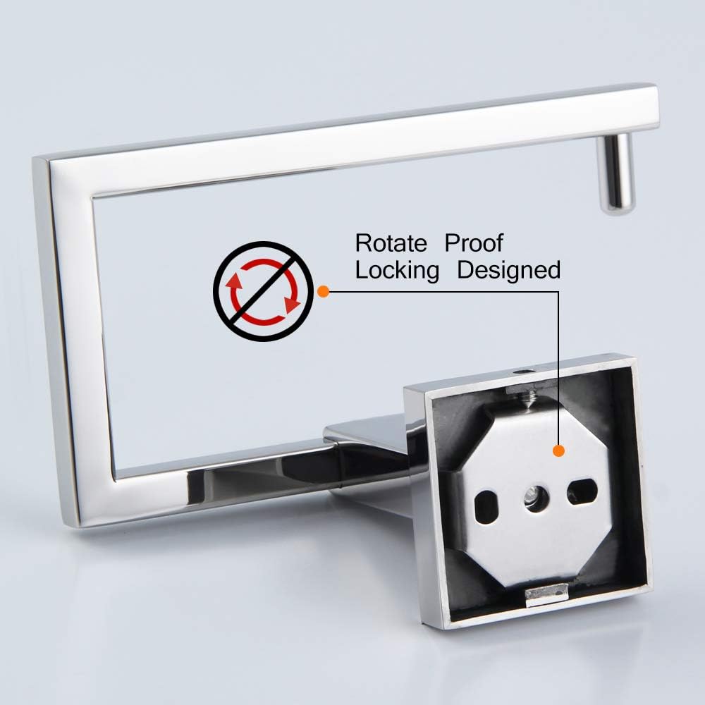 Bathroom Toilet Paper Holder SUS304 Stainless Steel Kitchen Washroom Tissue Roll Dispenser Wall Mounted Rustfree 5-inch TP Holder Polished Finish