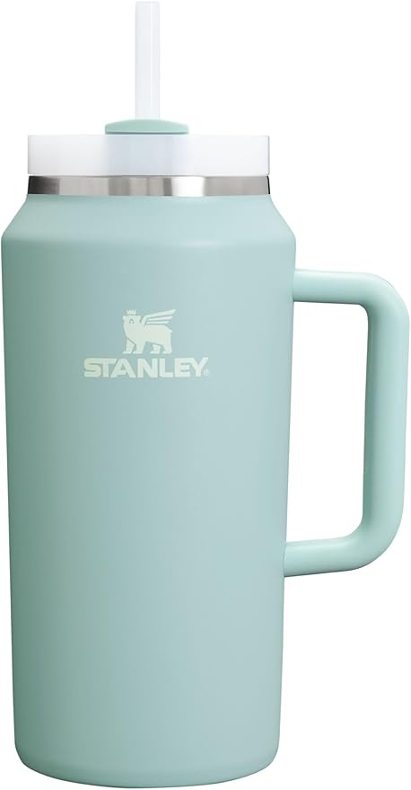 STANLEY Quencher H2.0 Tumbler with Handle & Straw 64 oz | Flowstate 3-Position Lid | Large Capacity for Travel & Sports | Insulated Stainless Steel Cup | BPA-Free | Seafoam