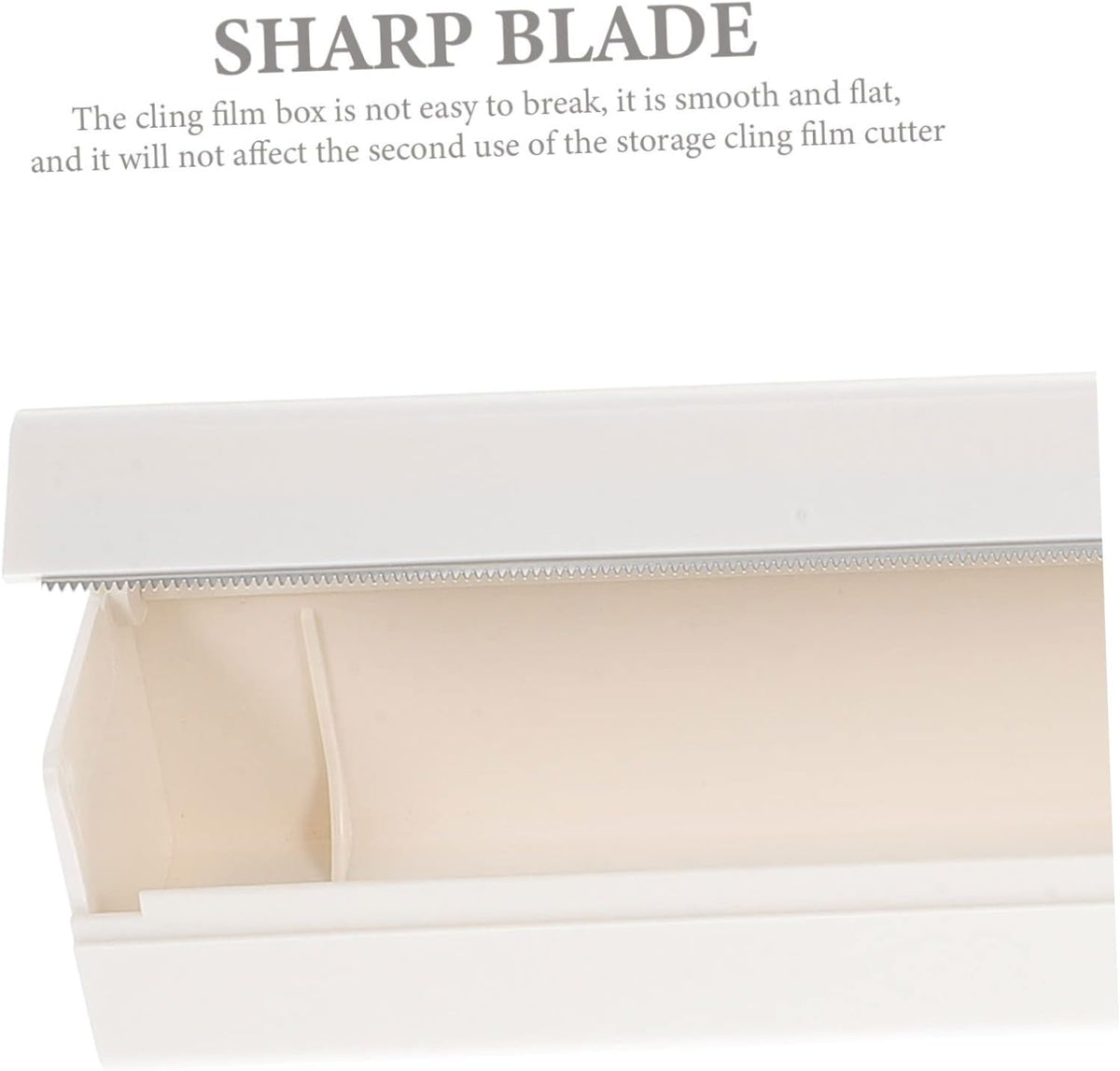 STOBOK Plastic Film Cutter - Cling Wrap Dispenser with Stainless Steel Cutter Compact Food Wrap Storage Box for Home Use Ideal for Plastic Wraping and Aluminum Foil