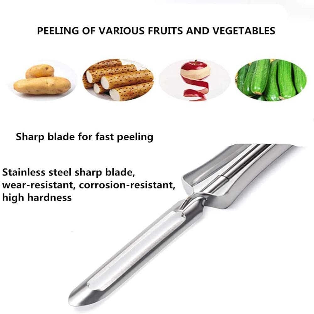 Aniso Kitchen vegetable peeler Stainless steel rotary peeler for vegetable and carrot fruit，with ergonomic safety and control handle-Dishwasher Safety