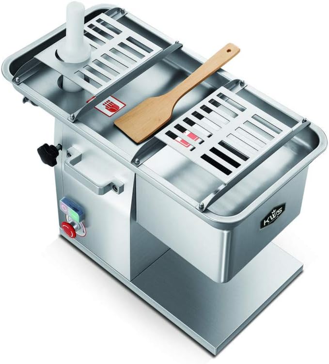 KWS JQ-58 Duo Function Commercial 1950W 2.6HP Electric 3mm Fresh Meat Cutter + Stainless Steel Meat Grinder All in One Grinding and Slicing Machine for Restaurant/Deli/ Butcher Shop