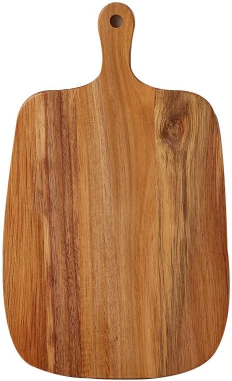 Acacia Wood Cutting Board, Paddle Charcuterie Boards for Cheese, Meat, Pizza, Bread & Fruits