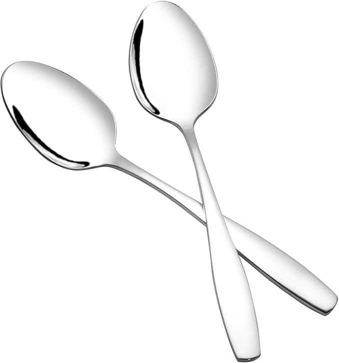 Wekioger 6-Piece Banquet Serving Spoons, Stainless Steel Large Spoons