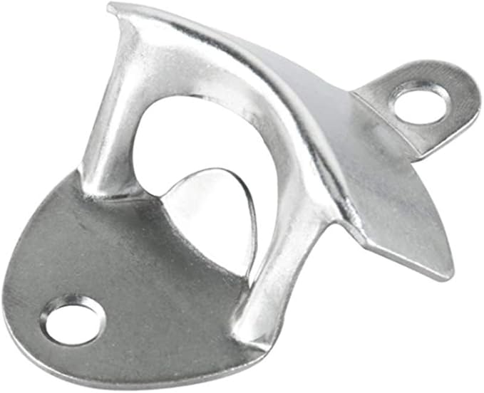 20 Pack Bottle Opener Wall Mounted, Vintage Beer Bottle Opener with Screws for Bars KTV Hotels Homes, (Silver)