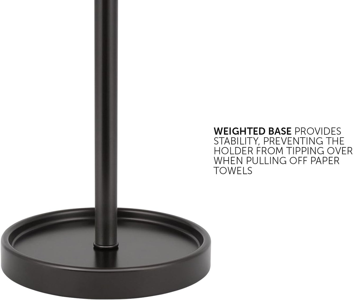 Ivilon Countertop Paper Towel Holder - Modern Sleek Ball Minimalist Design - Color Oil Rubbed Bronze