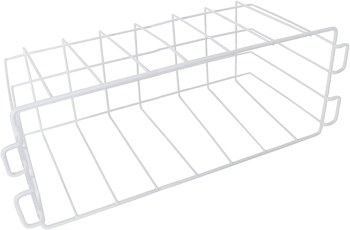 Orgneas Chest Freezer Baskets, 16.5" Freezer Organizer Bins Deep Freezer Storage Bins Metal Wire Baskets with Hanging Handles 4Pcs