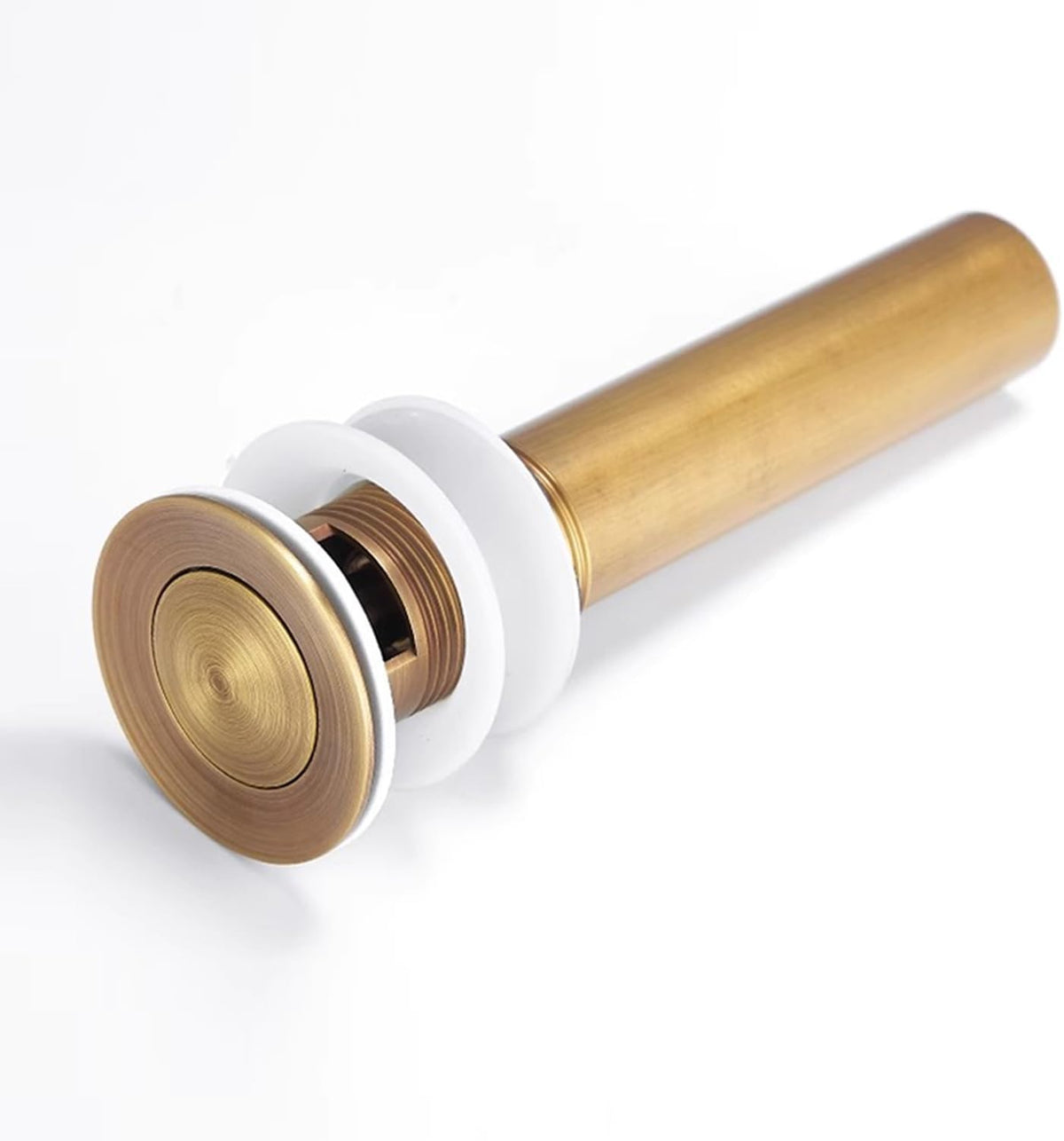 Bathroom Toilet Antique Solid Brass Pop up Drain Sink Drain Faucet Stopper Small Pop with Overflow