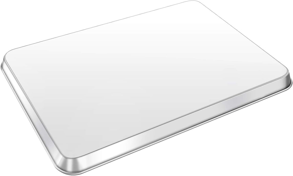 Baking Sheet, Yododo Stainless Steel Baking Pans Tray Cookie Sheet Toaster Oven Tray Pan Cookie Pan, Non Toxic & Healthy, Superior Mirror Finish & Rust Free, Easy Clean & Dishwasher Safe - 17.3 inch