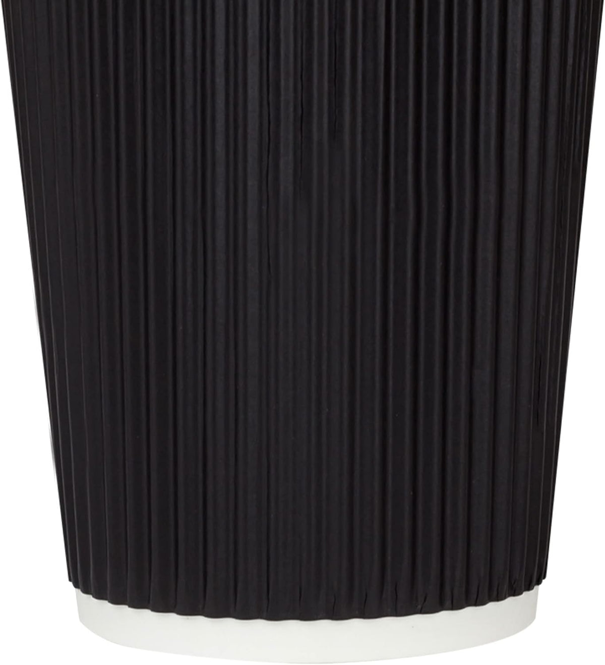 Karat 16oz Ripple Insulated Coffee Hot Cups [500 Count] Black Double Poly Lined Paper Hot Cup - Ideal for Hot Beverages, 90mm (C-KRC516B)
