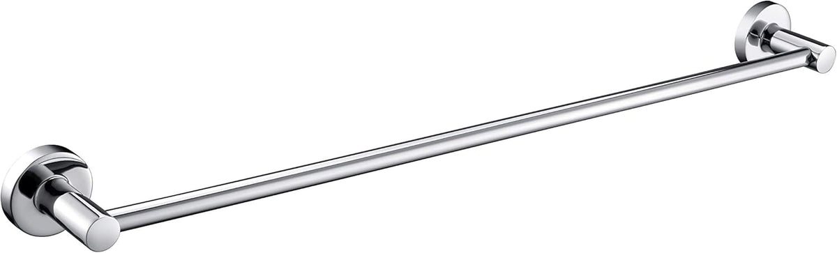 JiePai Bath Towel Bar Chrome, 17.6 Inch Stainless Steel Towel Rack Bathroom Towel Holder Wall Mount Kitchen Dish Cloth Hanger (Chrome, 17.6 Inch)