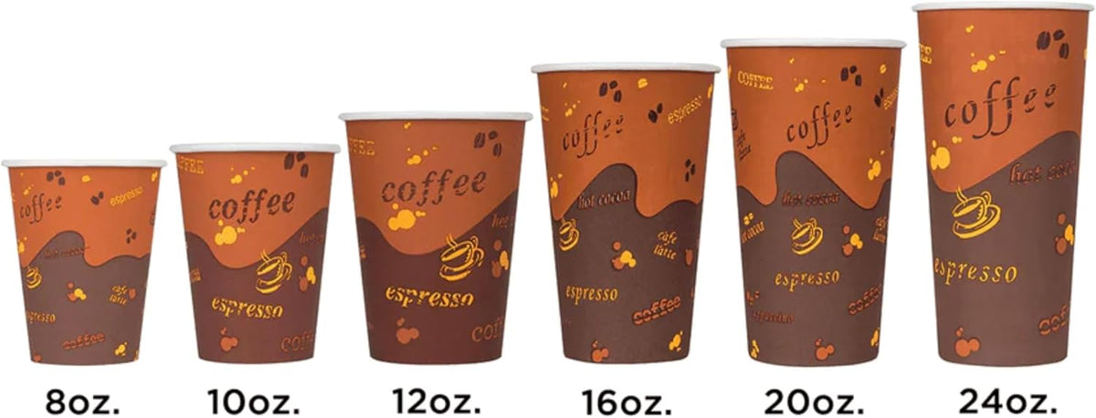 Karat 20 oz Paper Hot Coffee Cups [600 ct] Disposable, Leak-Resistant Double Poly-Lined Cups for Hot Beverages, 90mm (C-K520)