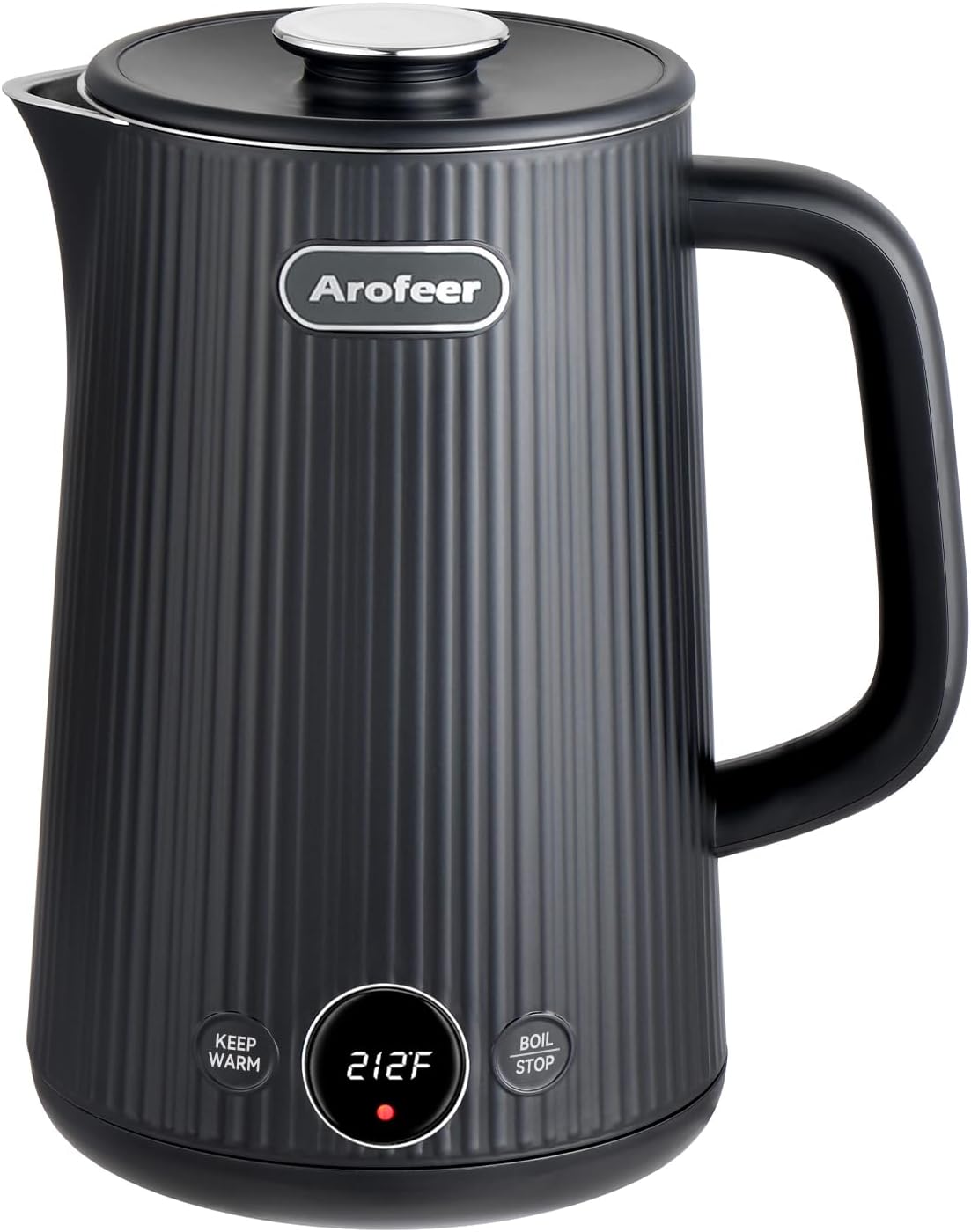 1.7L(57oz) Large Electric Kettle Temperature Control, 7+Cups Electric Tea Kettle for Coffee&Tea, 2 quarts Big Hot Water Kettle Electric with,1200W,Keep Warm-Black