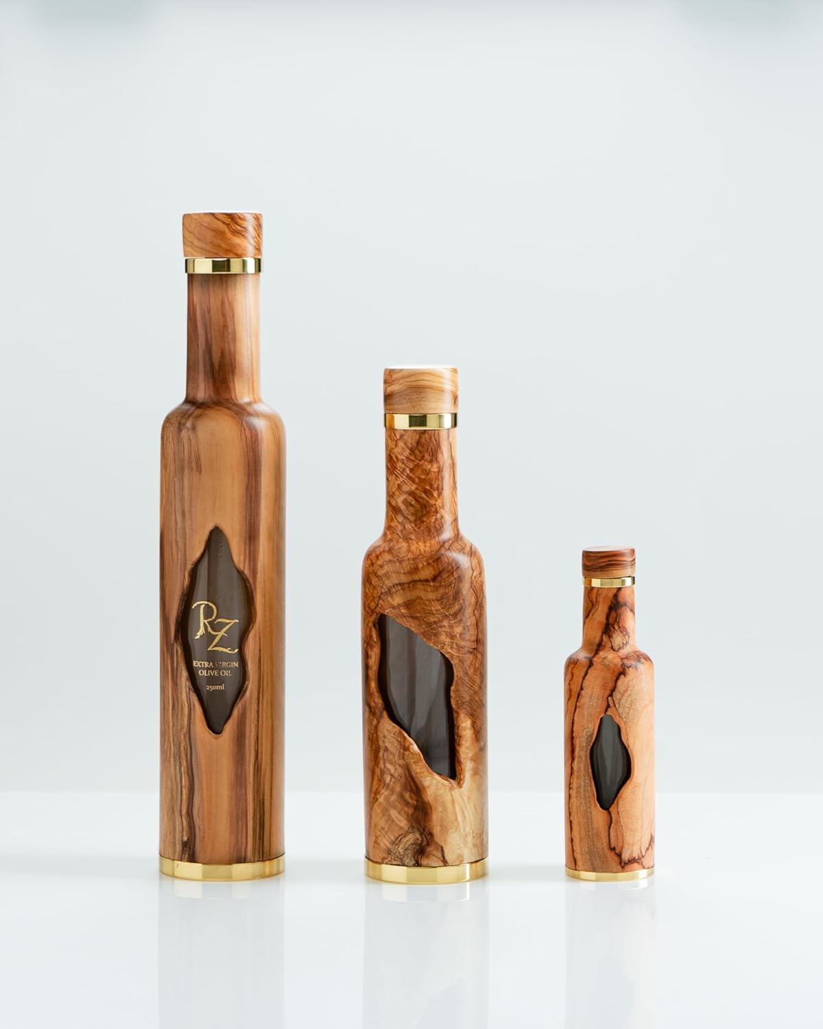 Olive wood bottle - Tree Hollow Design - 200ml