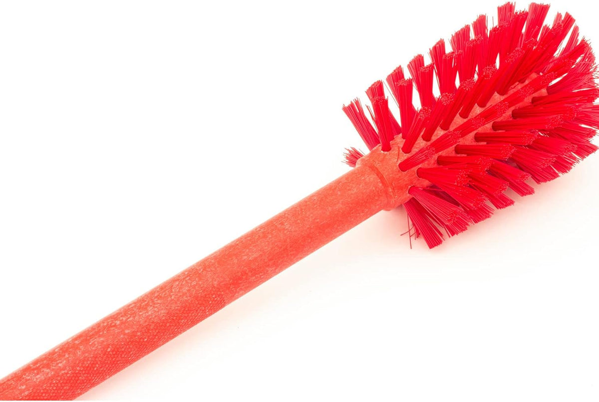 SPARTA Large Water Bottle Brush Ideal for Wide-Mouth Jars, Bottles and Tumblers, Dishwashing Tool with Handle for Home and Commercial Kitchens, Plastic, 12 Inches, Red, (Pack of 6)