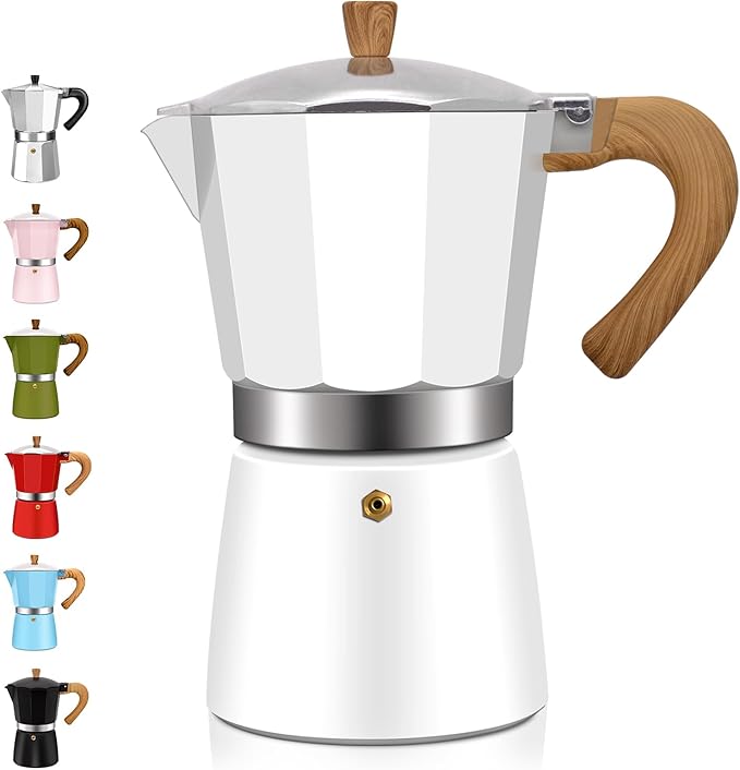 12 Cup Aluminum Espresso Stovetop Moka Pot Express Coffee Maker Percolator Italian Classic Mocha Coffee Machine for Italian and Cuban Cafe Brewing for Home & Camping 600ml 20oz