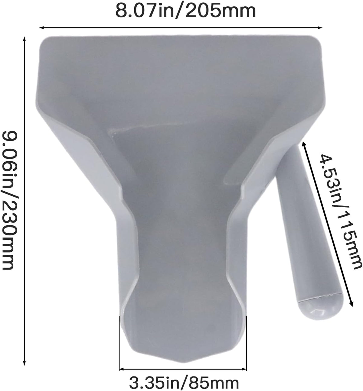 French Fry Scoop & Scooper - Polycarbonate Multipurpose Utility Scooper for Ice Candy Snacks & More