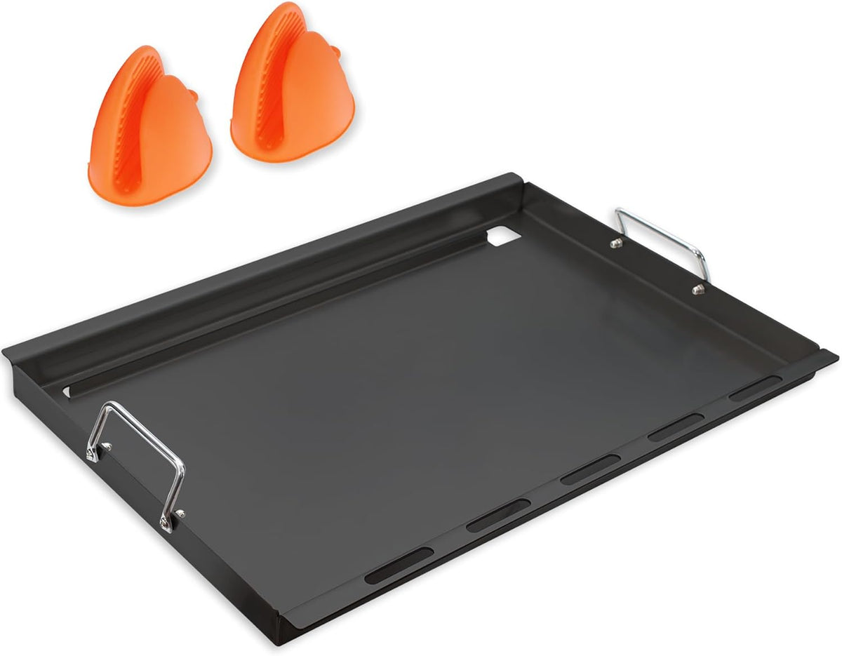 SafBbcue Full Size Griddle Inserts for Kenmore 146.16197210 146.16142210 146.16198210 146.16222010 146.16197211 Flat Top Griddle for Kenmore Grill Parts 4 Burner 146.16198211, Carbon Steel