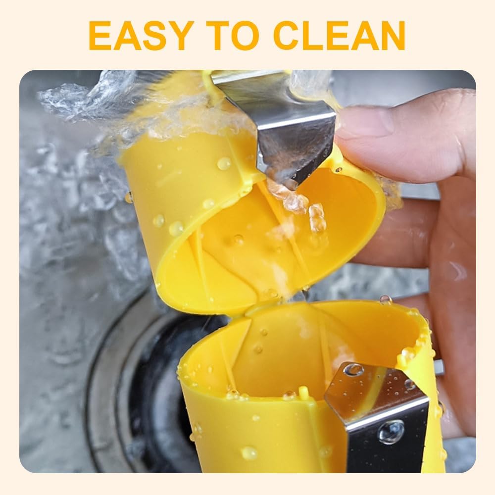 Stainless Steel Egg Shell Opener, 2025 New Egg Shell Cutter Egg Shell Separator for Raw Eggs Gadgets, Multifunctional Egg Cutter Egg Cracker Separator for Home Kitchen (Red)