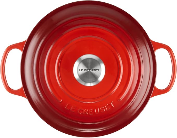 Le Creuset Enameled Cast Iron Signature Round Dutch Oven, 4.5 qt., Cerise