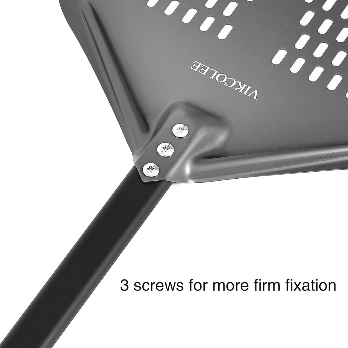Perforated Pizza Peel, 14 x 16 Inch Rectangular Pizza Turning Peel, Professional Anodized Aluminum Turning Pizza Spatula, 34 inch overall