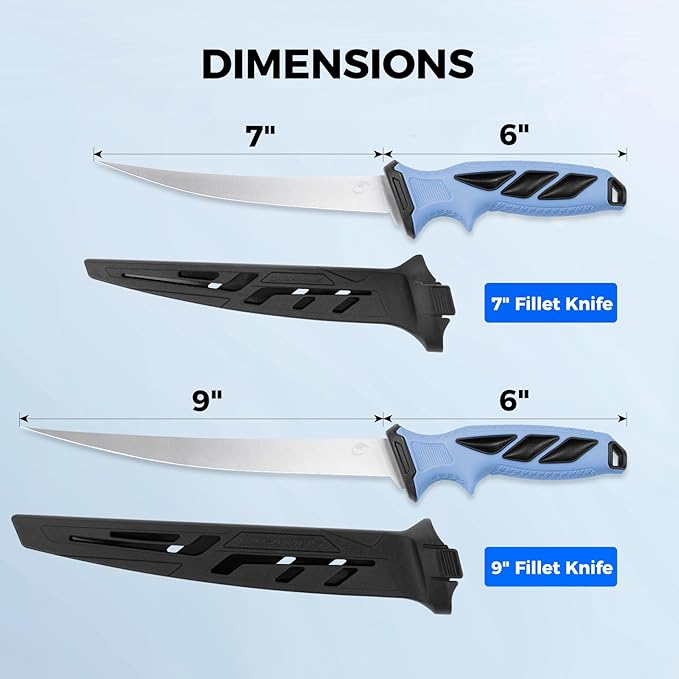 Calamus SwiftEdge Fillet Knife Set, Fishing Knife, G4116 German Stainless Steel, Ultra-Sharp & Flexible Blade, Rust & Corrosion-Resistant Blade, Non-Slip Handle, Fishing Gear, Fishing Gift For Men