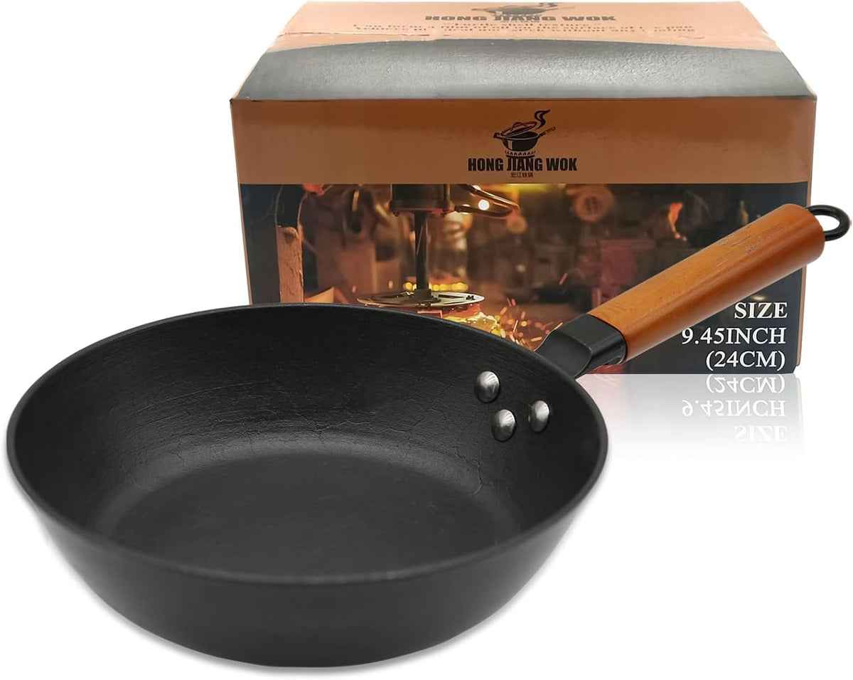 9 Inch Pre-Seasoned Cast Iron Skillet, ICH Technique, Thicker and Taller, Deep Frying Pan with Unique Tortoise Pattern for All Cooktops & Oven Safe