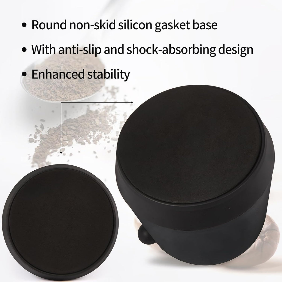 Knock Box 6 Inch Espresso Knock Box Shock-Absorbent Knock Box Espresso with Removable Knock Bar and Non-Slip Base Espresso Machine Accessories for Home/Office