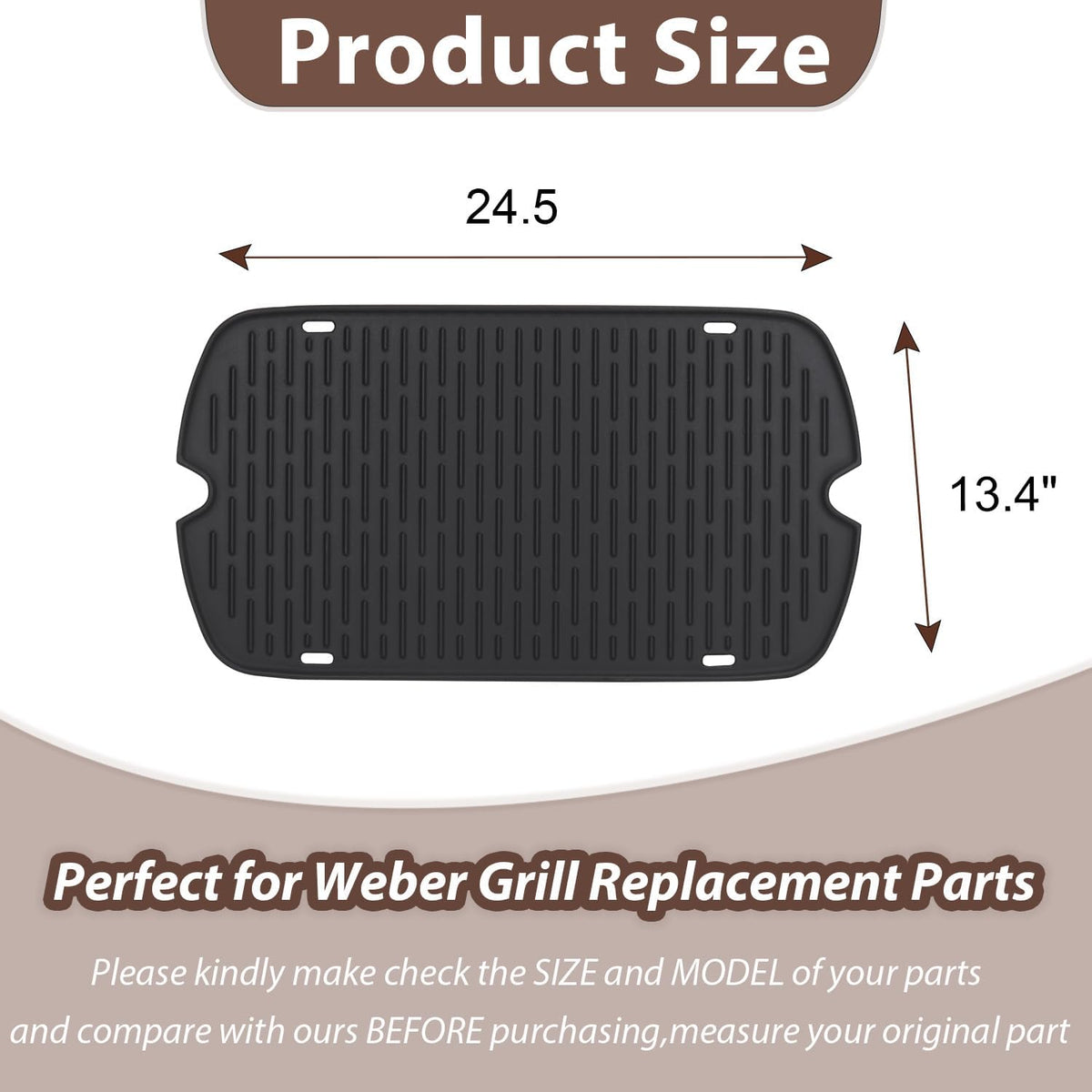 Griddle for Weber Traveler Grill 9010001 9020001 9030001, 7034 Cast Iron Griddle Insert Replacement Parts for Weber Traveler 9013001 9011701 Flat Top Griddle Accessories with Carry Bag