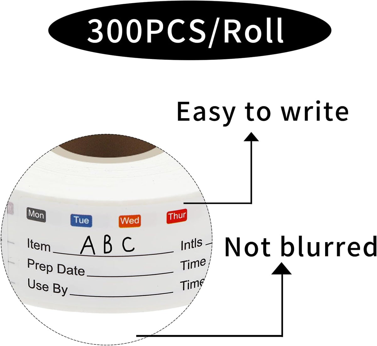STARLIBOO Removable Freezer Labels, 1x3 Inch, 300pcs, Waterproof Oil Resistant Easy Clean Leaves No Residue