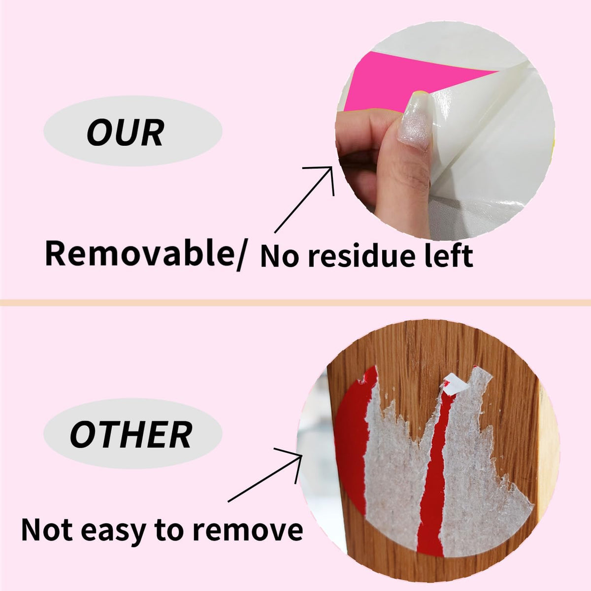 STARLIBOO Neon Colored Labels Stickers 3 x 2 Inch, Rectangle Moving Labels Stickers, 250Pcs Garage Sale Price Stickers, Adhesive Moving Labels for Boxes(Fluorescent Rose Red)